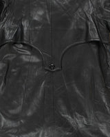 Vintage 90's Danier Oversized Heavyweight Leather Overcoat - M