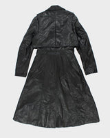 Vintage 90's Wilsons Leather Button Up Over Coat - M