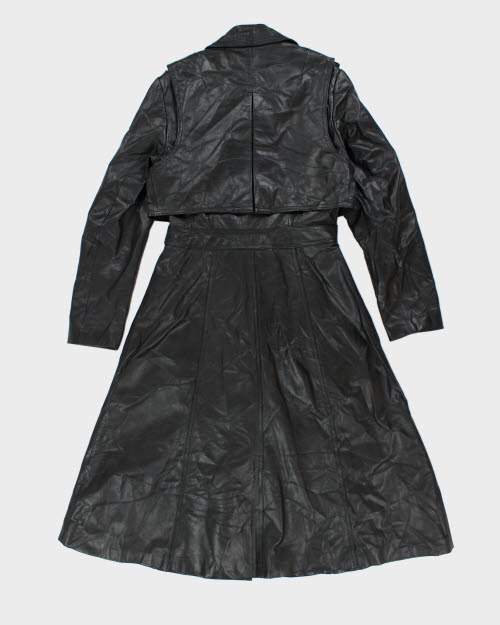 Vintage 90's Wilsons Leather Button Up Over Coat - M