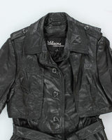 Vintage 90's Wilsons Leather Button Up Over Coat - M