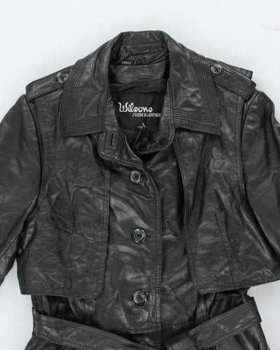 Vintage 90's Wilsons Leather Button Up Over Coat - M