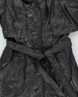 Vintage 90's Wilsons Leather Button Up Over Coat - M
