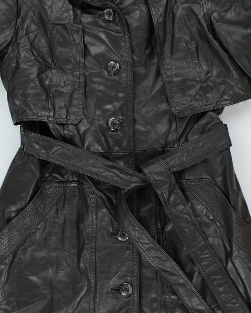 Vintage 90's Wilsons Leather Button Up Over Coat - M