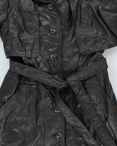 Vintage 90's Wilsons Leather Button Up Over Coat - M