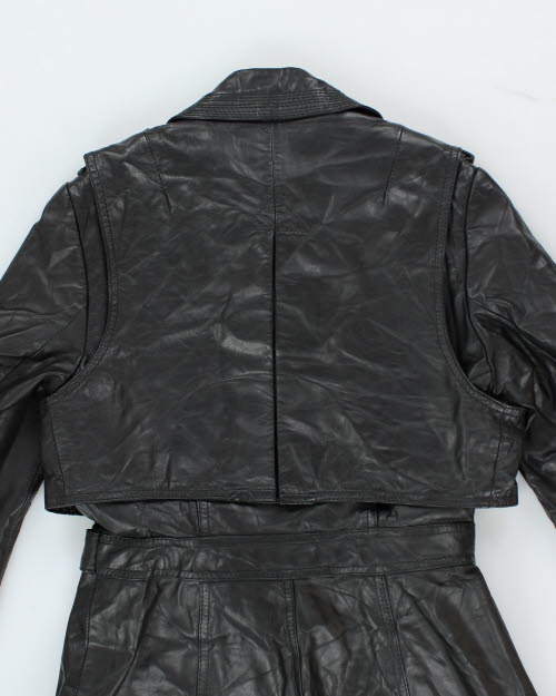 Vintage 90's Wilsons Leather Button Up Over Coat - M