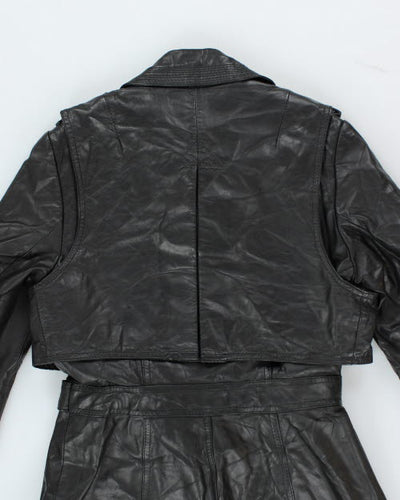 Vintage 90's Wilsons Leather Button Up Over Coat - M