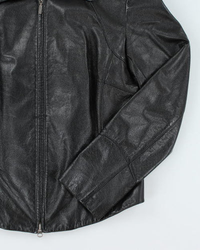 Vintage 90's Danier Zip Up Leather Jacket - S