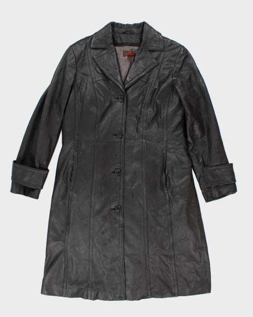 Vintage Danier Heavyweight Button Up Leather Overcoat - L