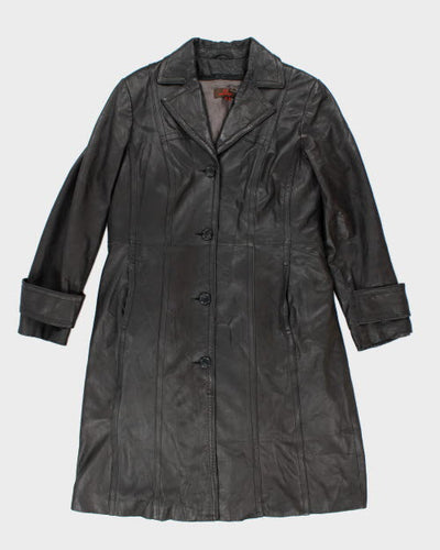 Vintage Danier Heavyweight Button Up Leather Overcoat - L