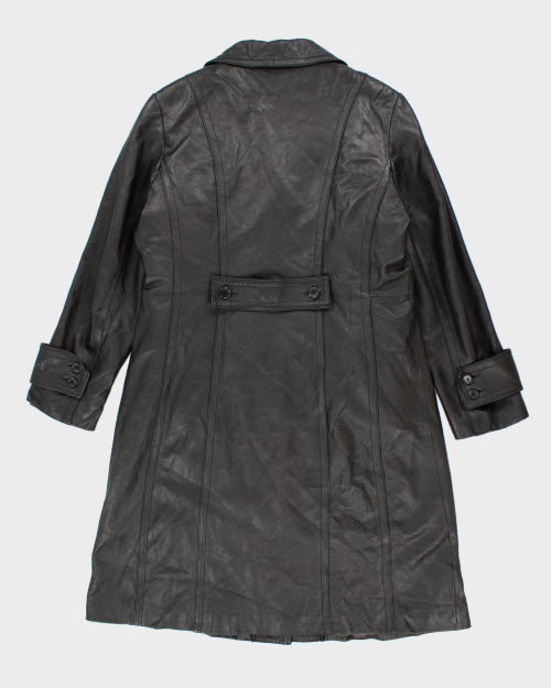 Vintage Danier Heavyweight Button Up Leather Overcoat - L