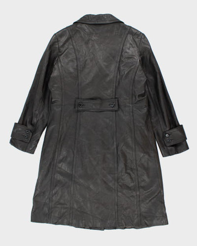 Vintage Danier Heavyweight Button Up Leather Overcoat - L