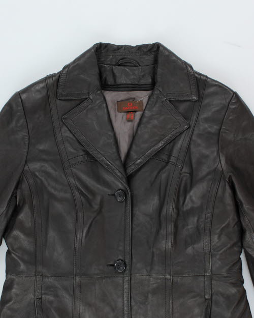 Vintage Danier Heavyweight Button Up Leather Overcoat - L