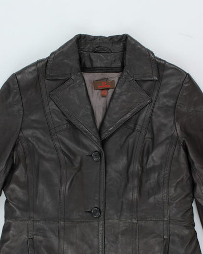 Vintage Danier Heavyweight Button Up Leather Overcoat - L