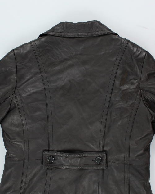 Vintage Danier Heavyweight Button Up Leather Overcoat - L