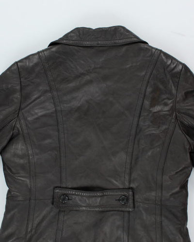 Vintage Danier Heavyweight Button Up Leather Overcoat - L