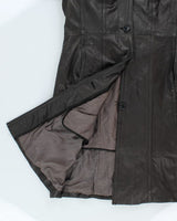 Vintage Danier Heavyweight Button Up Leather Overcoat - L
