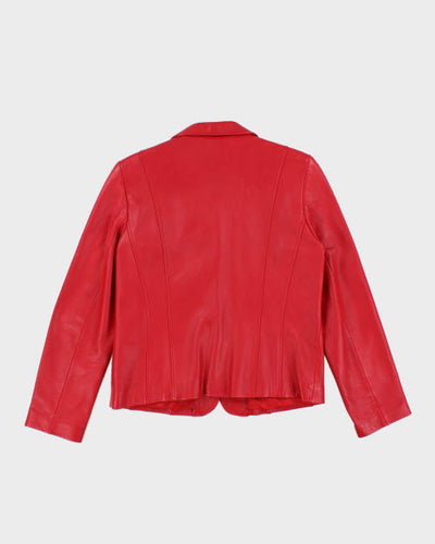 Vintage 90's Double Breasted Leather Jacket - M