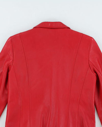Vintage 90's Double Breasted Leather Jacket - M