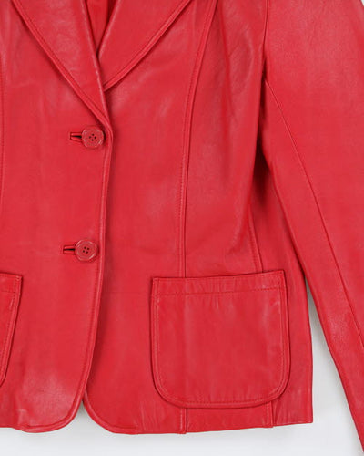 Vintage 90's Double Breasted Leather Jacket - M