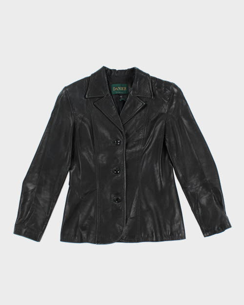 Vintage 90's Danier Double Breasted Leather Jacket - XS