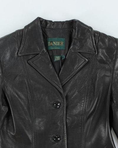 Vintage 90's Danier Double Breasted Leather Jacket - XS
