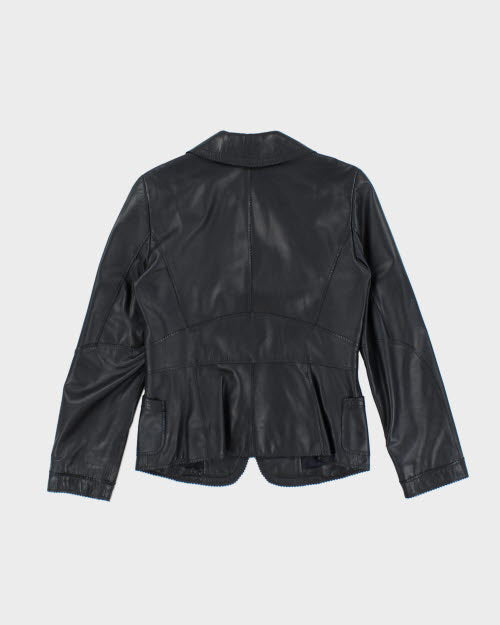 Vintage Y2K DKNY Leather Double Breasted Blazer - XS