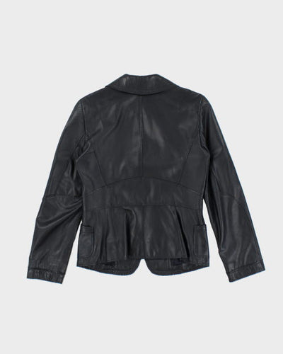 Vintage Y2K DKNY Leather Double Breasted Blazer - XS