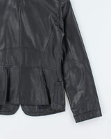 Vintage Y2K DKNY Leather Double Breasted Blazer - XS