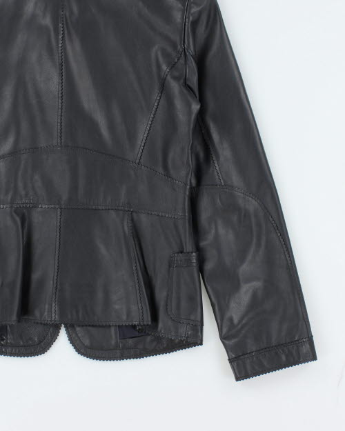 Vintage Y2K DKNY Leather Double Breasted Blazer - XS