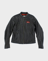 Vintage Harley Davidson Zip Up Leather Motorcycle Jacket - M