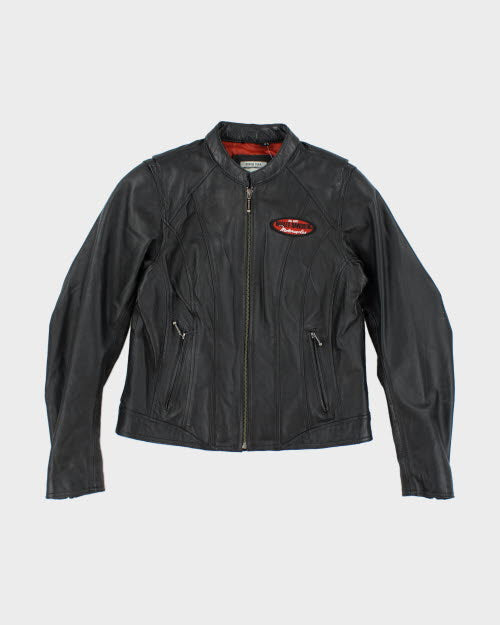 Vintage Harley Davidson Zip Up Leather Motorcycle Jacket - M