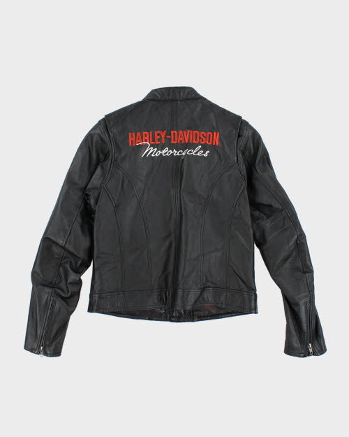 Vintage Harley Davidson Zip Up Leather Motorcycle Jacket - M