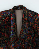 Vintage Embroidered Velvet Blazer - M