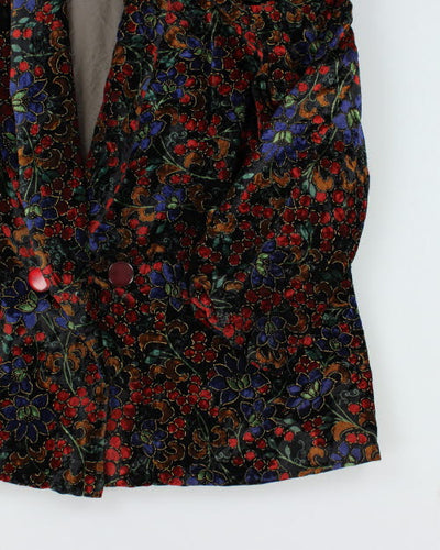 Vintage Embroidered Velvet Blazer - M