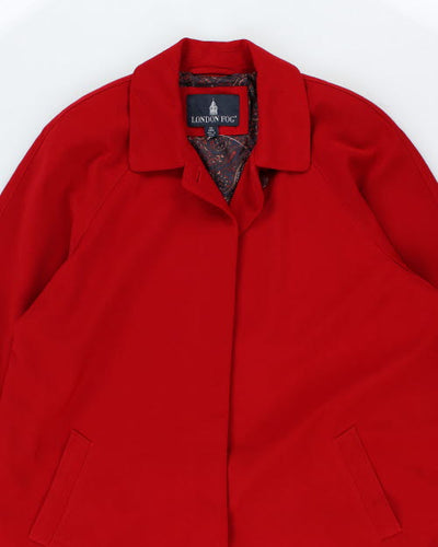 London Fog Red Trench Coat - L