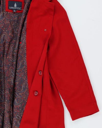 London Fog Red Trench Coat - L