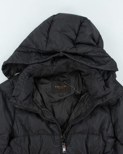 Vintage Women's Coach Hooded Puffer Jacket - L