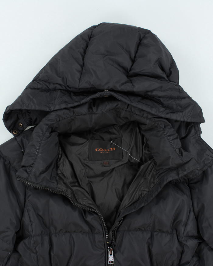 Vintage Women's Coach Hooded Puffer Jacket - L