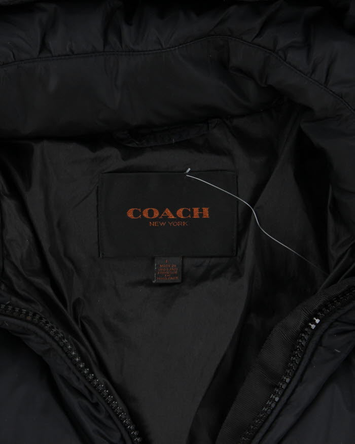 Vintage Women's Coach Hooded Puffer Jacket - L