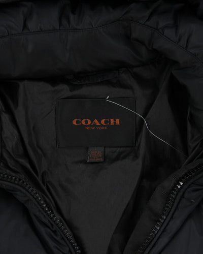 Vintage Women's Coach Hooded Puffer Jacket - L