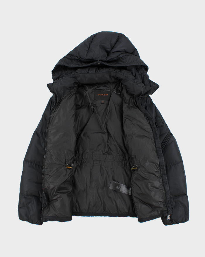 Vintage Women's Coach Hooded Puffer Jacket - L