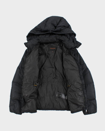 Vintage Women's Coach Hooded Puffer Jacket - L