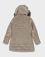 Vintage Women's Guess Quilted Hooded Jacket - M