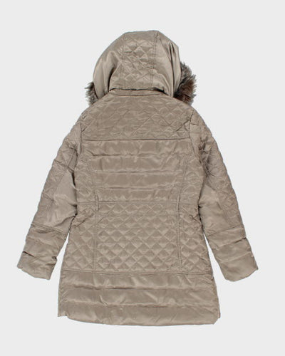 Vintage Women's Guess Quilted Hooded Jacket - M