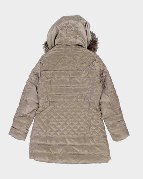 Vintage Women's Guess Quilted Hooded Jacket - M