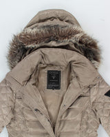 Vintage Women's Guess Quilted Hooded Jacket - M