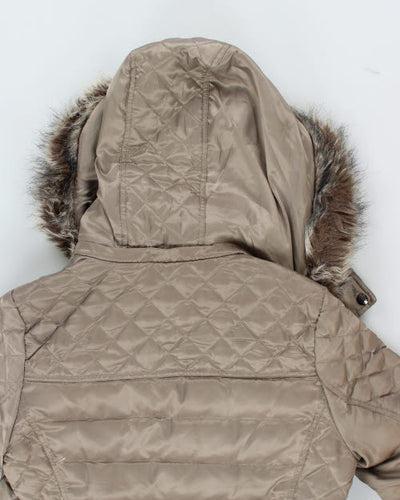 Vintage Women's Guess Quilted Hooded Jacket - M