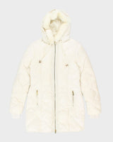 Vintage Women's BEBE Quilted Hooded Jacket - L