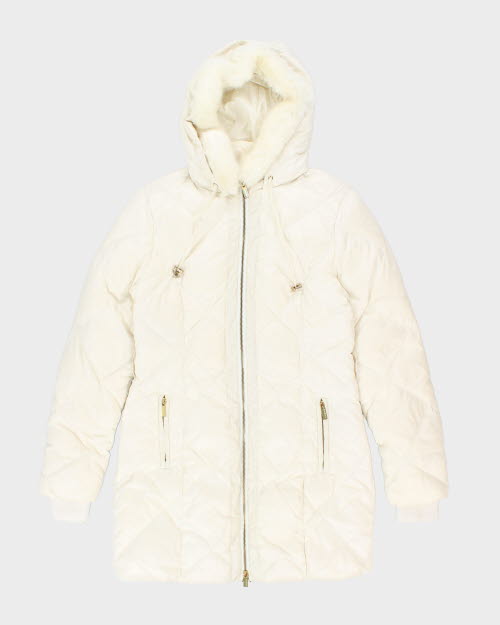 Vintage Women's BEBE Quilted Hooded Jacket - L