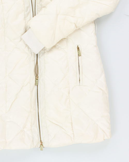 Vintage Women's BEBE Quilted Hooded Jacket - L